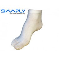 Ponožky prstové anatomické  Simply - Bílé M